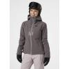 Helly-Hansen Alphelia Lifaloft Ski Jacket – Waterproof Winter Jackets for Women – Insulated Warm Winter Coats for Women(656 Sparrow Grey)
