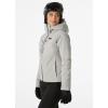 Helly-Hansen Alphelia Lifaloft Ski Jacket – Waterproof Winter Jackets for Women – Insulated Warm Winter Coats for Women(917 Mellow Grey)