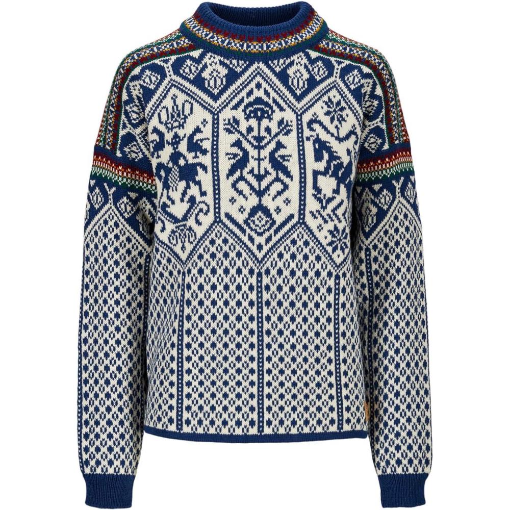 imageDale of Norway 1994 Feminine SweaterIndigo Offwhite Mustard