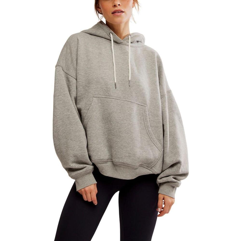 imageFree People Womens Ctw Final Call Hoodie Vintage Heather Grey