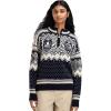 Dale of Norway VM Trondheim Ladies’ Sweater – Pure Wool Knit Sweater for Women(Navy Off White Sand)