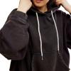 Free People Women’s Ctw Final Call Hoodie, Black