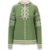 Dale of Norway Leknes Ladies Sweater – Wool Knit Sweater for Women – Relaxed Fit(Springgreen Offwhite Sand Mel)