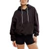 Free People Women’s Ctw Final Call Hoodie, Black