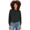 perfectwhitetee Women’s The Ziggy Inside Out Fleece Crew(Vintage Black)