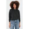 perfectwhitetee Women’s The Ziggy Inside Out Fleece Crew(Vintage Black)