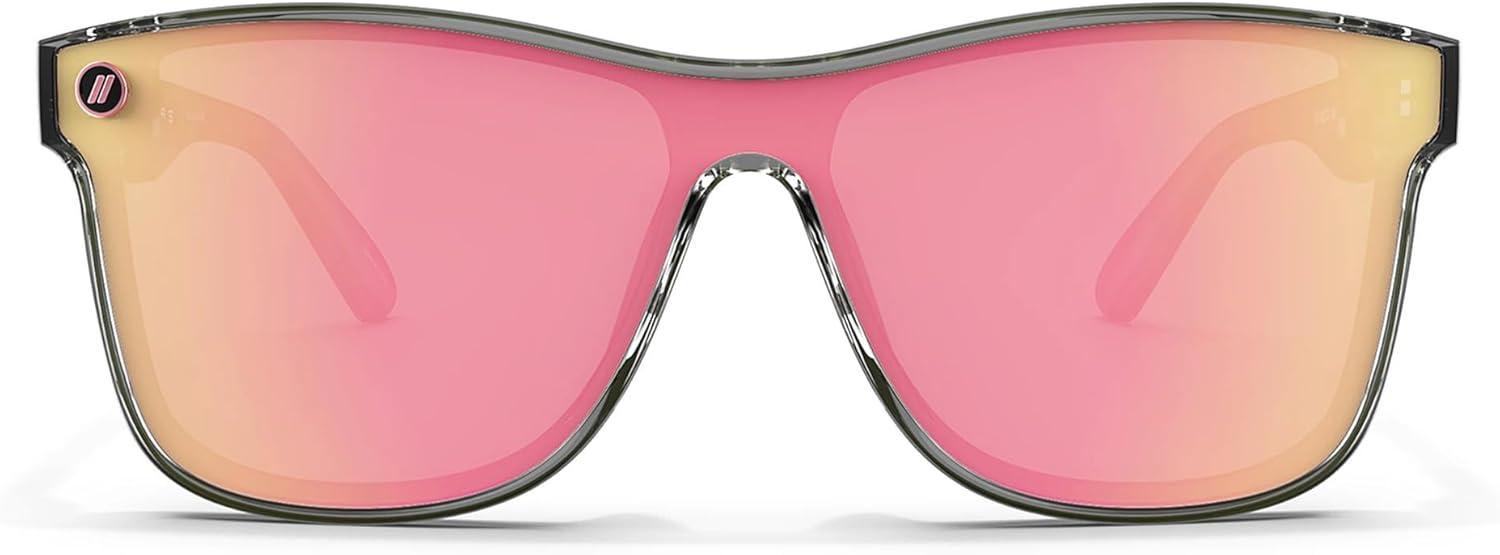 imageBlenders Eyewear Millenia X2 Polarized Sunglasses Flat Mirrored Lens 100 UV Protection For Men ampamp WomenDakota Mist