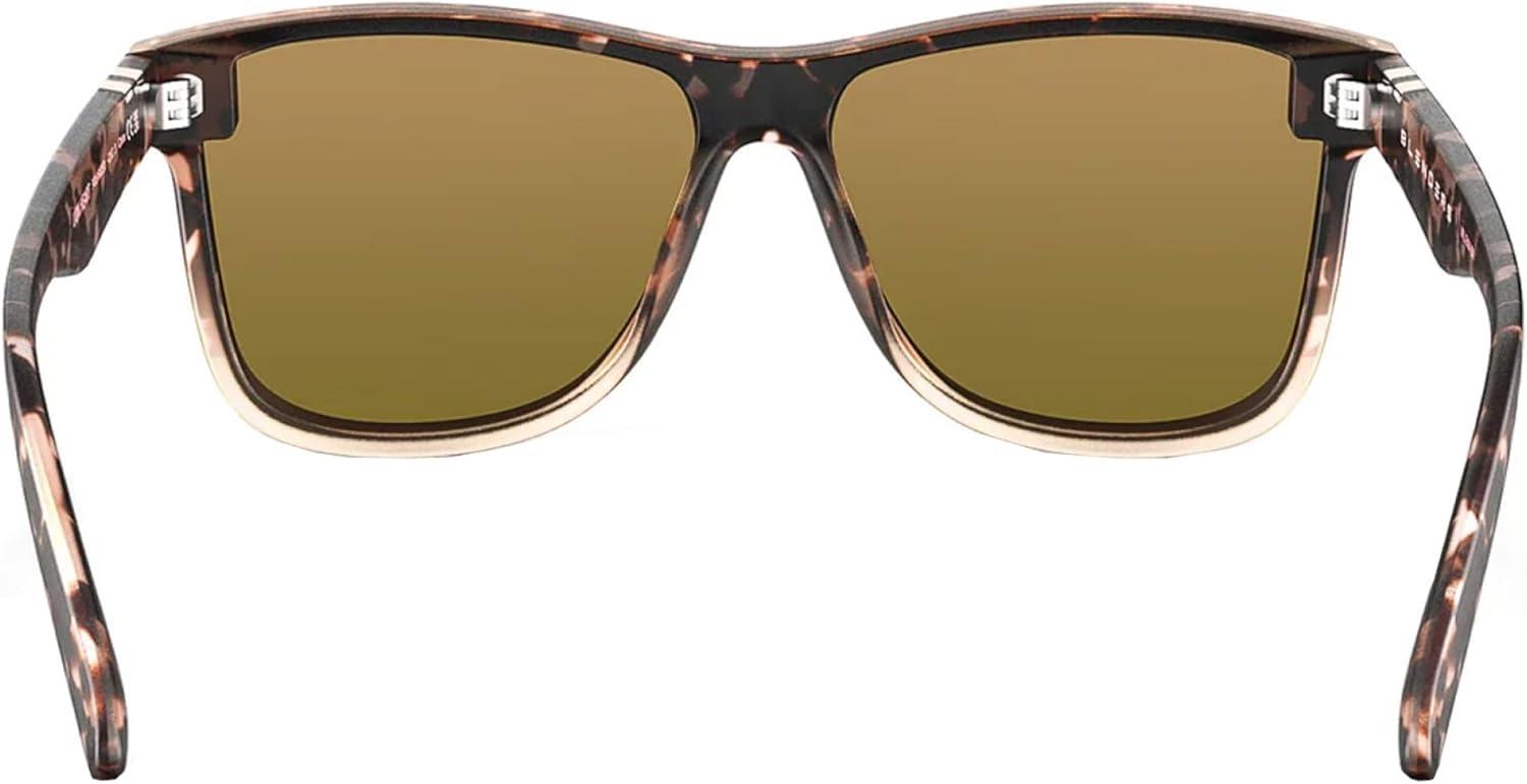 imageBlenders Eyewear Millenia X2 Polarized Sunglasses Flat Mirrored Lens 100 UV Protection For Men ampamp WomenLion Heart