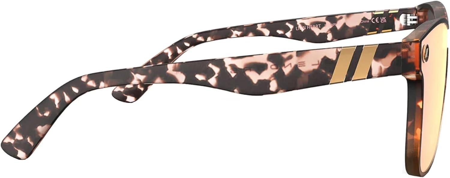 imageBlenders Eyewear Millenia X2 Polarized Sunglasses Flat Mirrored Lens 100 UV Protection For Men ampamp WomenLion Heart