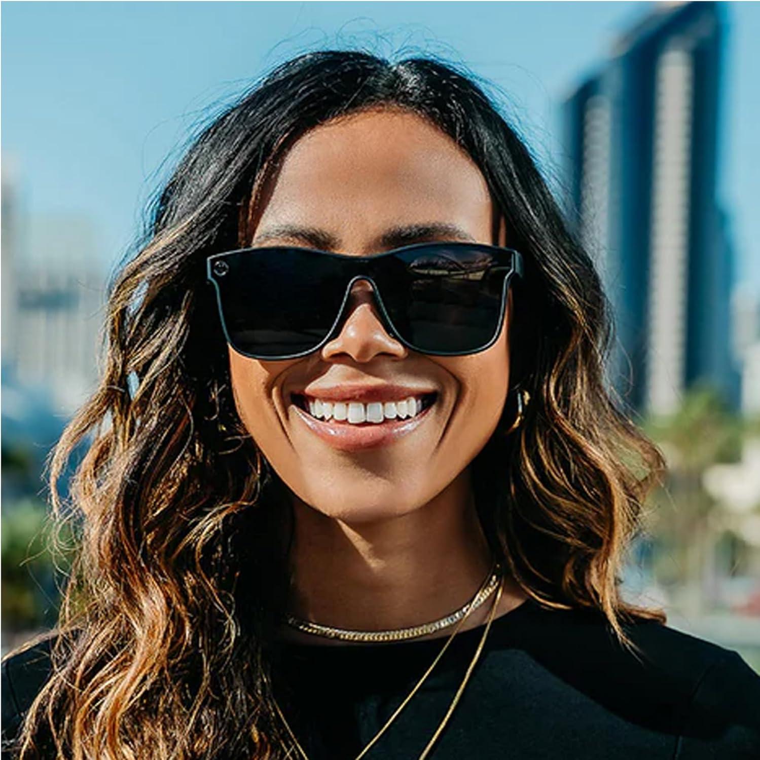 imageBlenders Eyewear Millenia X2 Polarized Sunglasses Flat Mirrored Lens 100 UV Protection For Men ampamp WomenNocturnal Q