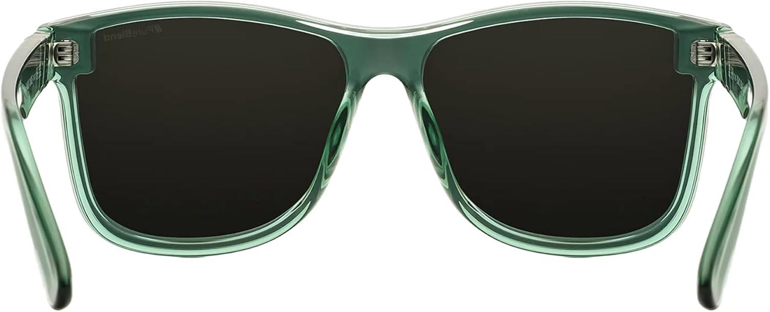 imageBlenders Eyewear Millenia X2 Polarized Sunglasses Flat Mirrored Lens 100 UV Protection For Men ampamp WomenSage Cage