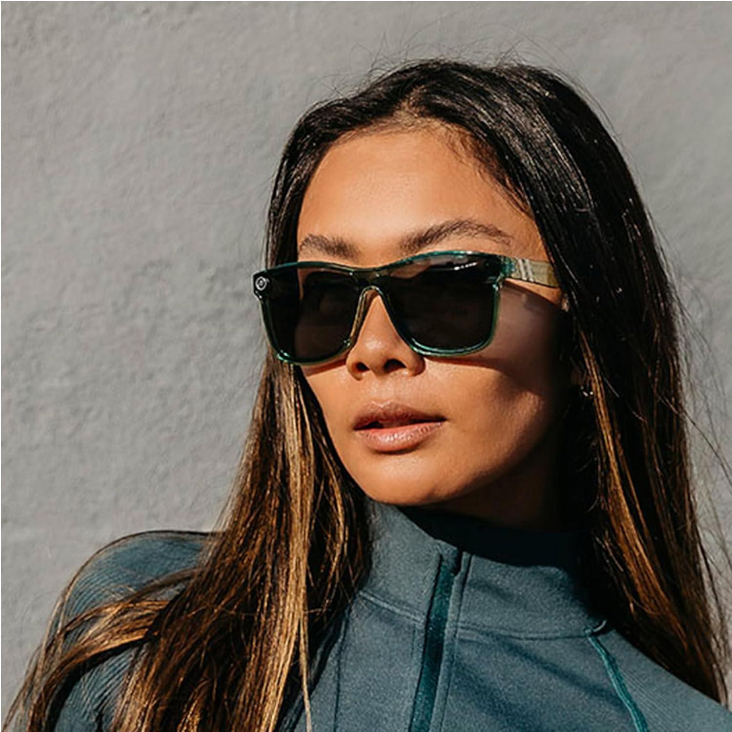 imageBlenders Eyewear Millenia X2 Polarized Sunglasses Flat Mirrored Lens 100 UV Protection For Men ampamp WomenSage Cage