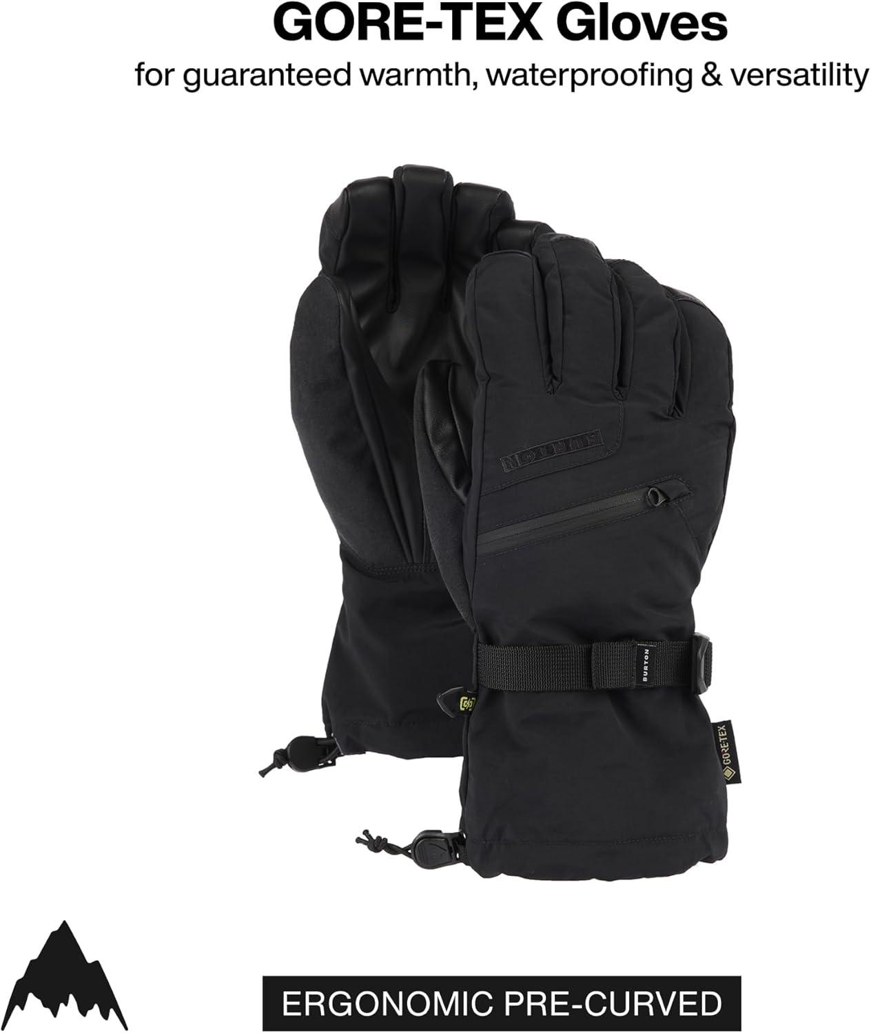 imageBurton Mens GoreTEX Insulated Gloves Waterproof Winter Snowboard GlovesTrue Black
