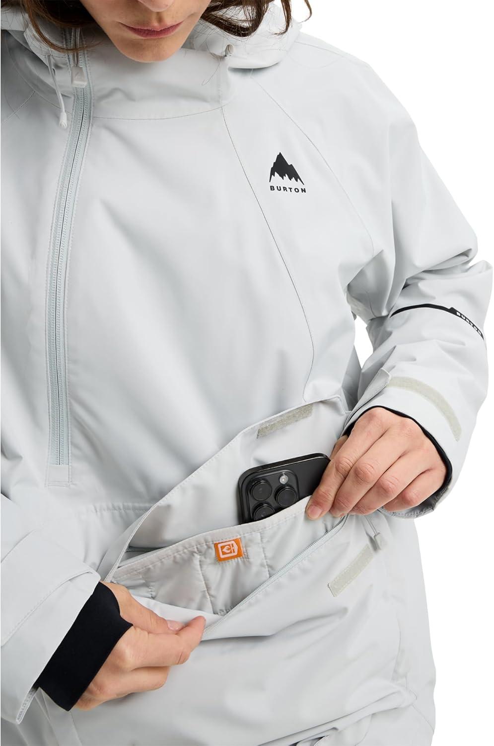 imageBurton Womens Reserve 2L 20K Relaxed Fit Anorak Snow JacketGray Cloud