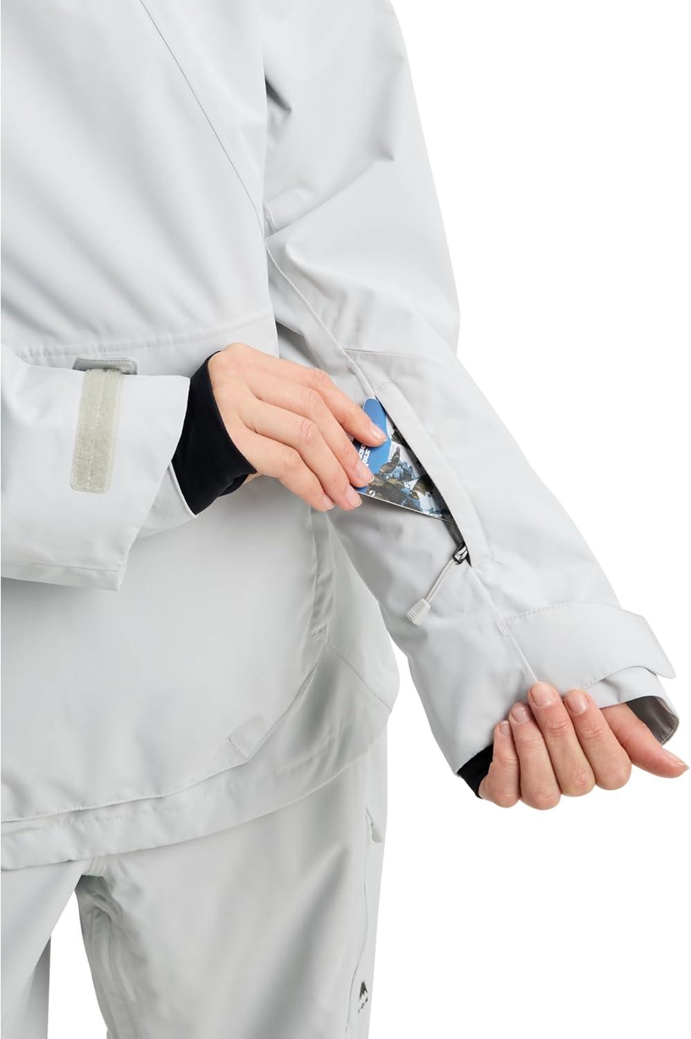 imageBurton Womens Reserve 2L 20K Relaxed Fit Anorak Snow JacketGray Cloud