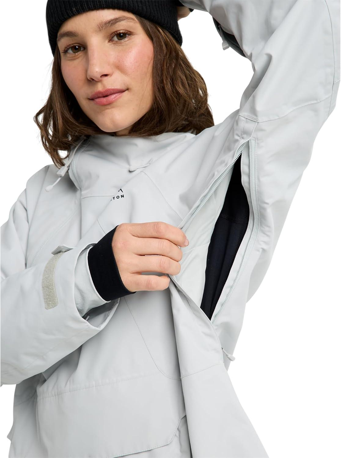 imageBurton Womens Reserve 2L 20K Relaxed Fit Anorak Snow JacketGray Cloud