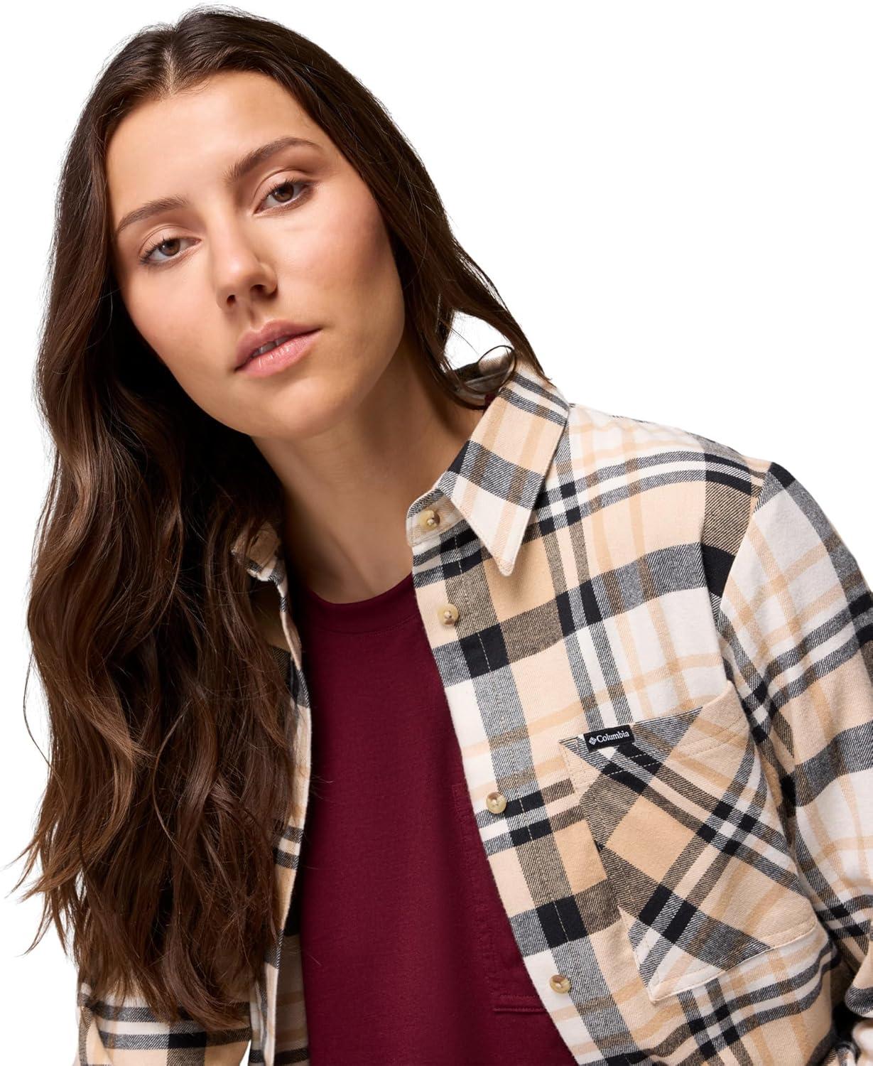 imageColumbia Womens Calico Basin Flannel Long Sleeve ShirtCanoe Multiplaid