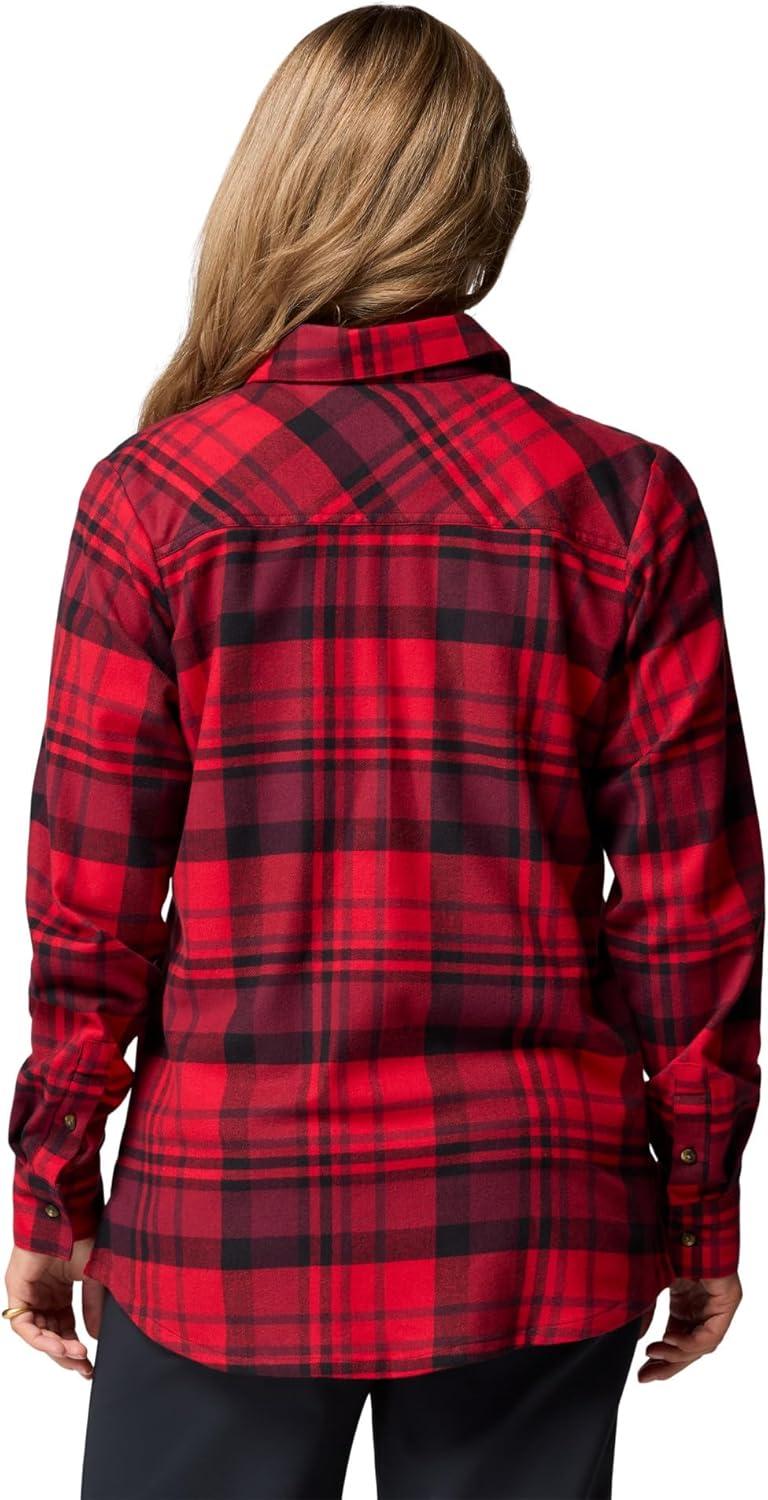 imageColumbia Womens Calico Basin Flannel Long Sleeve ShirtMountain Red Multiplaid