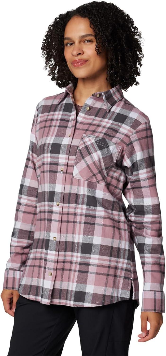imageColumbia Womens Calico Basin Flannel Long Sleeve ShirtSnowdrift Multiplaid