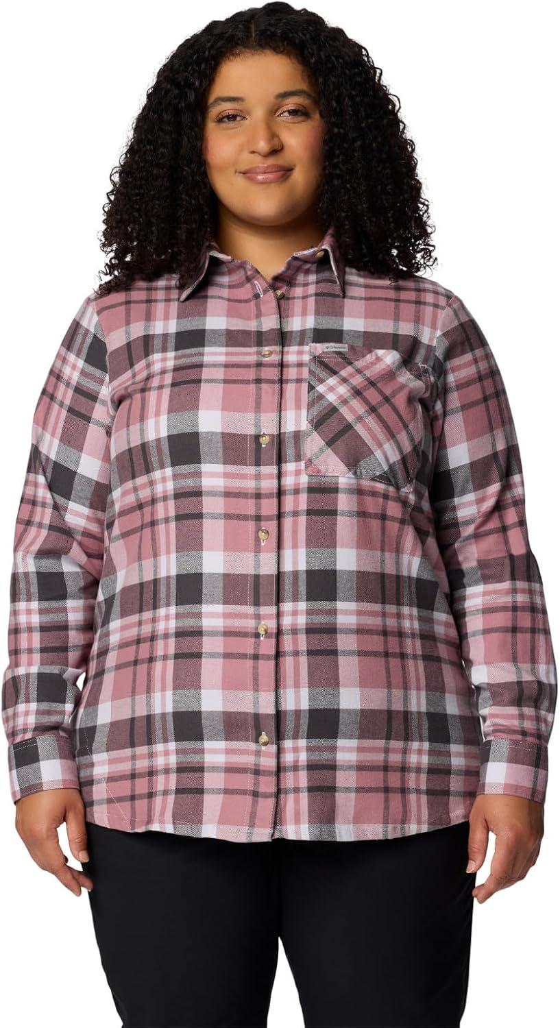 imageColumbia Womens Calico Basin Flannel Long Sleeve ShirtSnowdrift Multiplaid