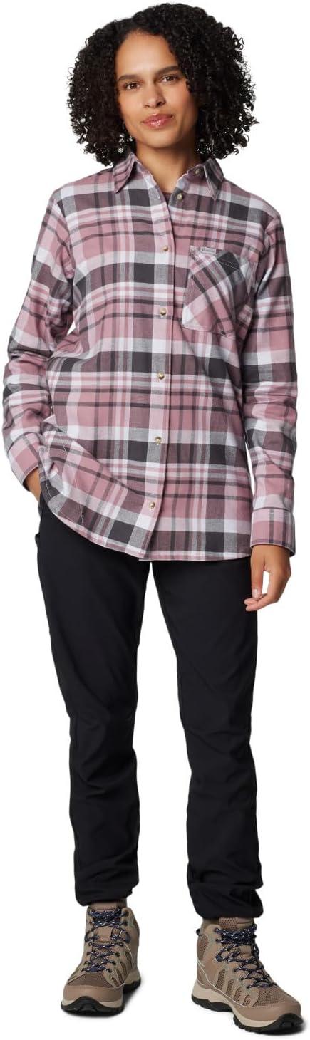 imageColumbia Womens Calico Basin Flannel Long Sleeve ShirtSnowdrift Multiplaid