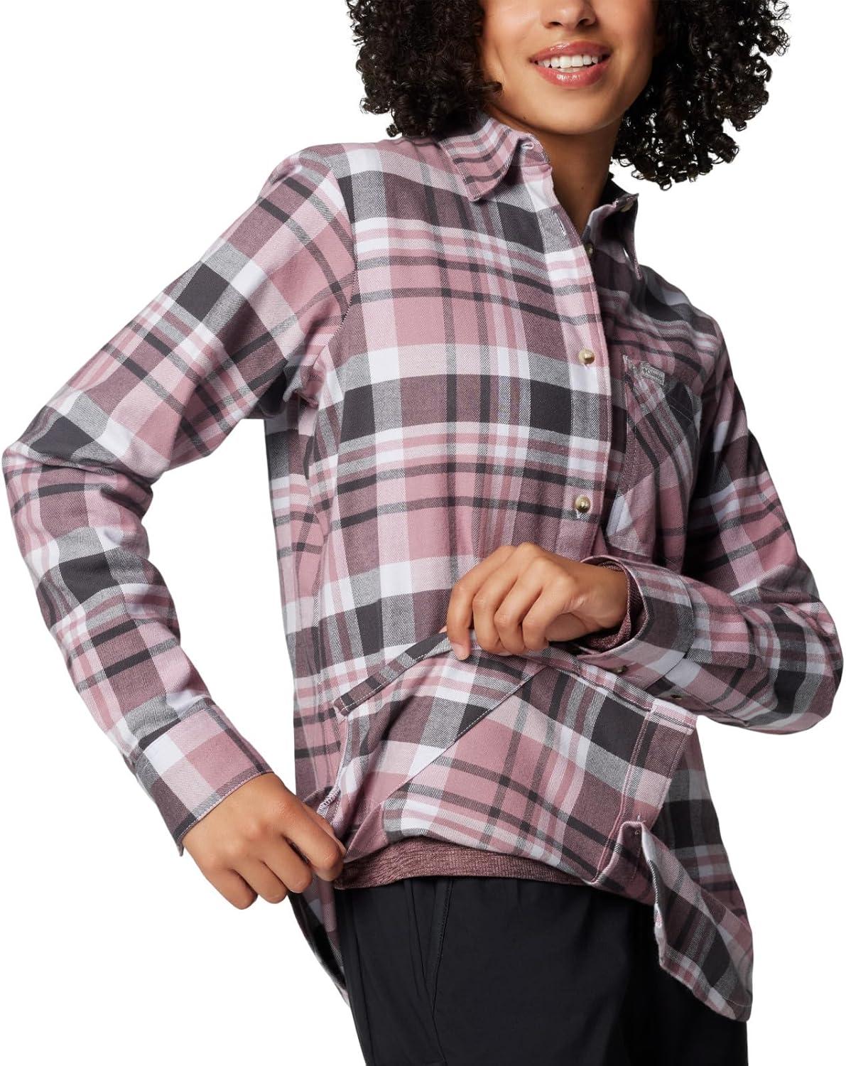 imageColumbia Womens Calico Basin Flannel Long Sleeve ShirtSnowdrift Multiplaid
