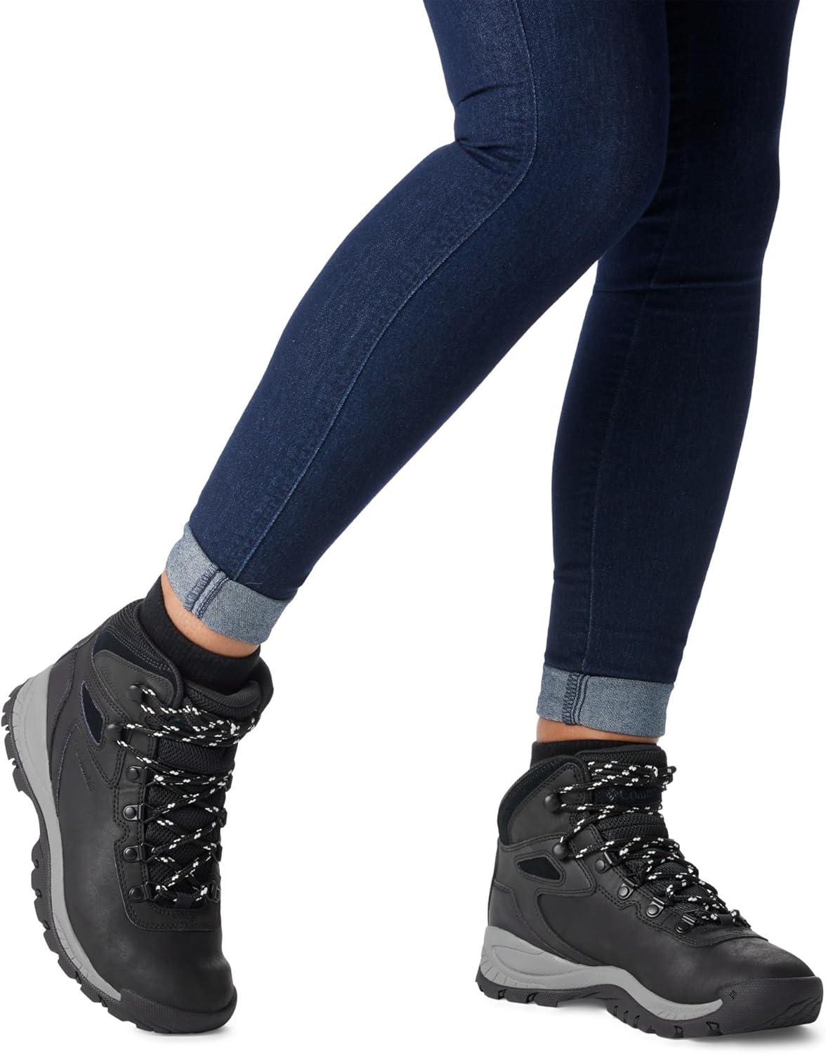 imageColumbia Womens Newton Ridge Plus Waterproof Hiking BootsBlackChalk