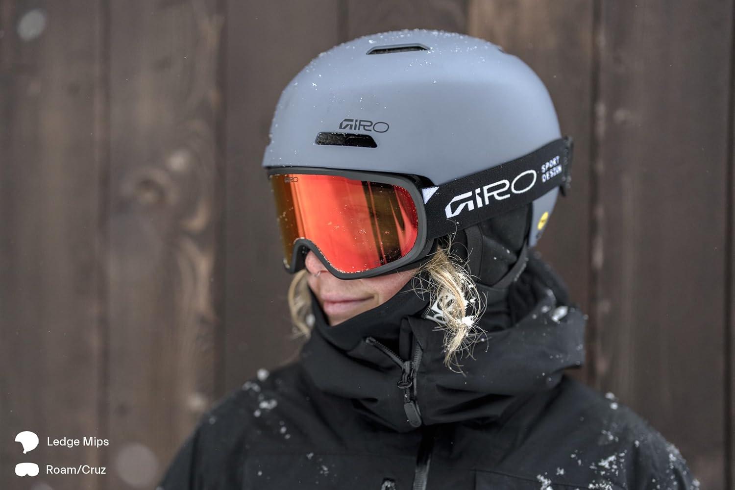 imageGiro Ledge Ski Helmet Snowboarding Helmet for Men Women and YouthCombo Matte Black Black Stacked
