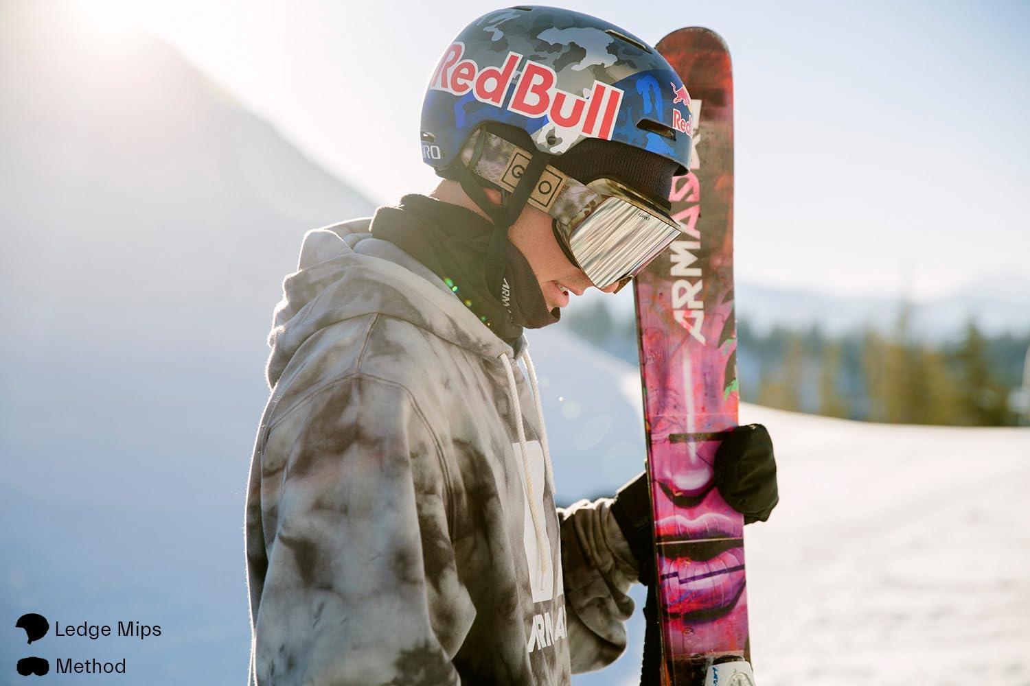 imageGiro Ledge Ski Helmet Snowboarding Helmet for Men Women and YouthCombo Matte Stone Olive Green Stacked