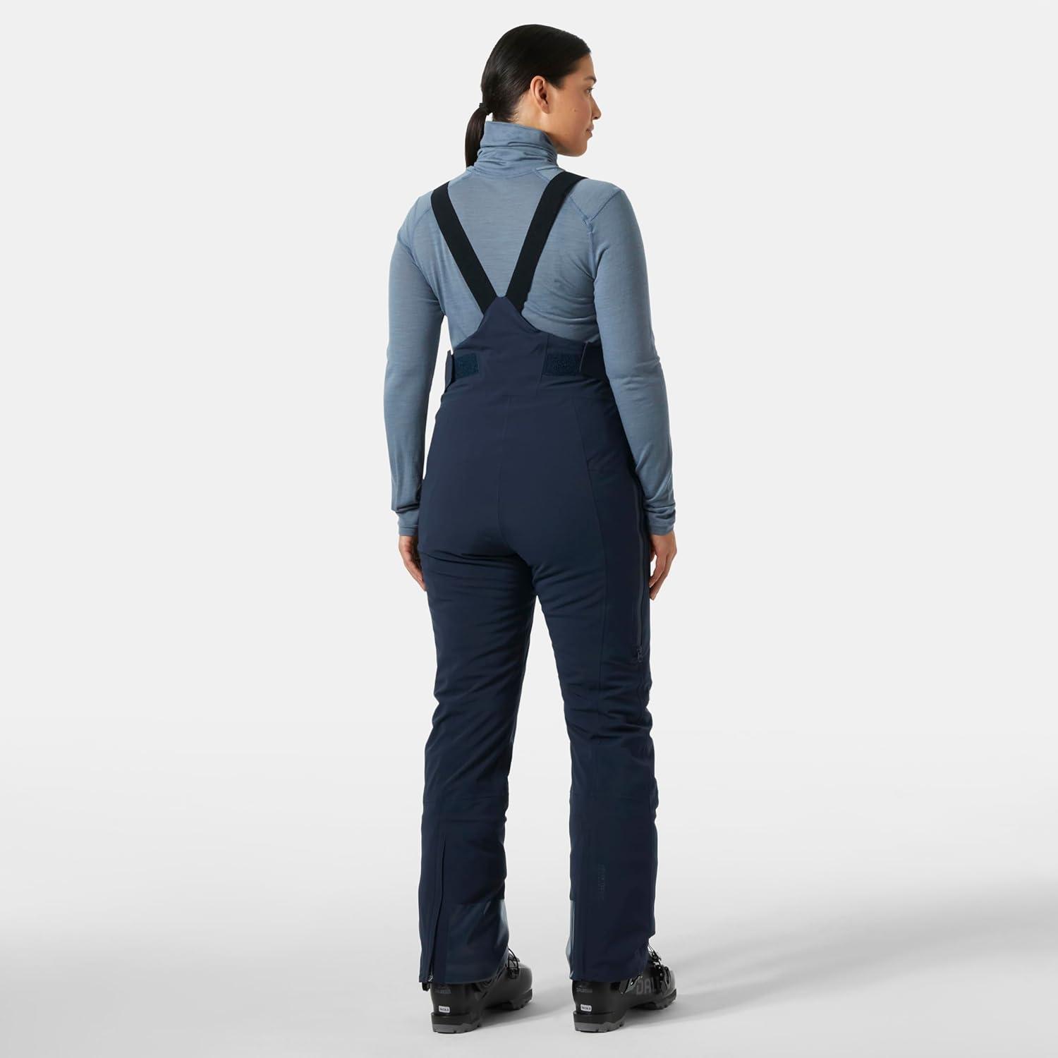 imageHellyHansen Womens Alphelia Bib Pant Lightweight Stretch Insulation Fully Seam Sealed 2Layer Adjustable Suspenders597 Navy