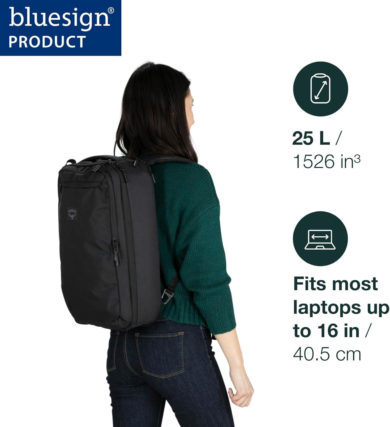 imageOsprey Aoede 25L Commuter Briefcase Backpack Tan ConcreteAntique Blue