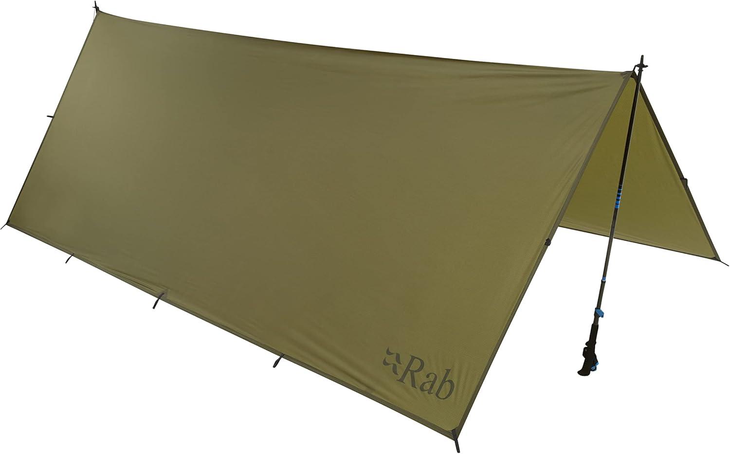imageRab Siltarp 2 Person Waterproof Lightweight Shelter Tarp for Camping and BackpackingOlive