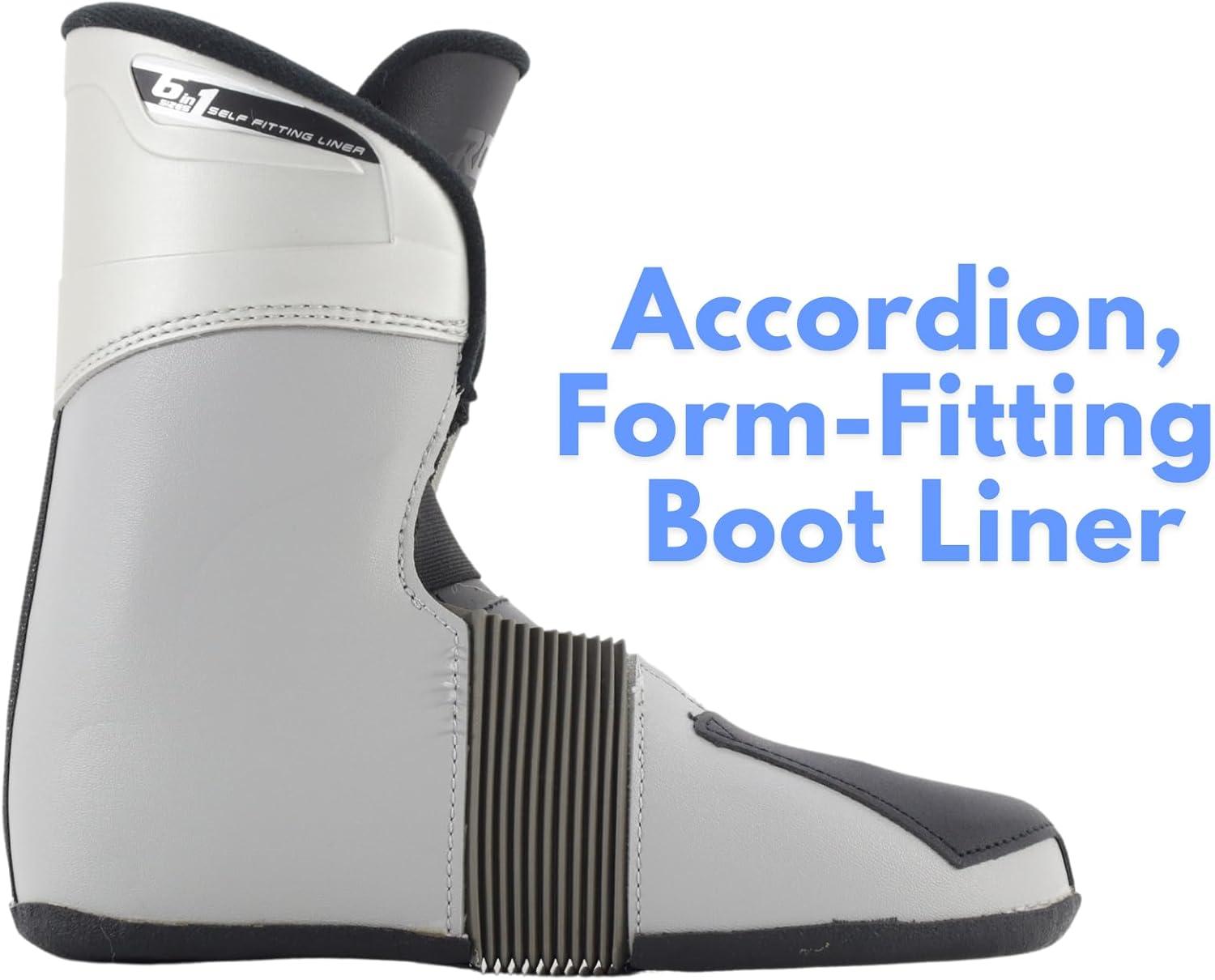 imageRoces IDEA UP Adjustable Ski Boots for Kids Youth ampamp Toddler Ski Boots with Single Buckle Expandable Downhill Ski Boots for Growing Feet Girls ampamp Boys SizesDeep PinkWhite