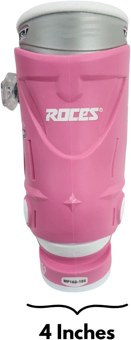 imageRoces IDEA UP Adjustable Ski Boots for Kids Youth ampamp Toddler Ski Boots with Single Buckle Expandable Downhill Ski Boots for Growing Feet Girls ampamp Boys SizesDeep PinkWhite