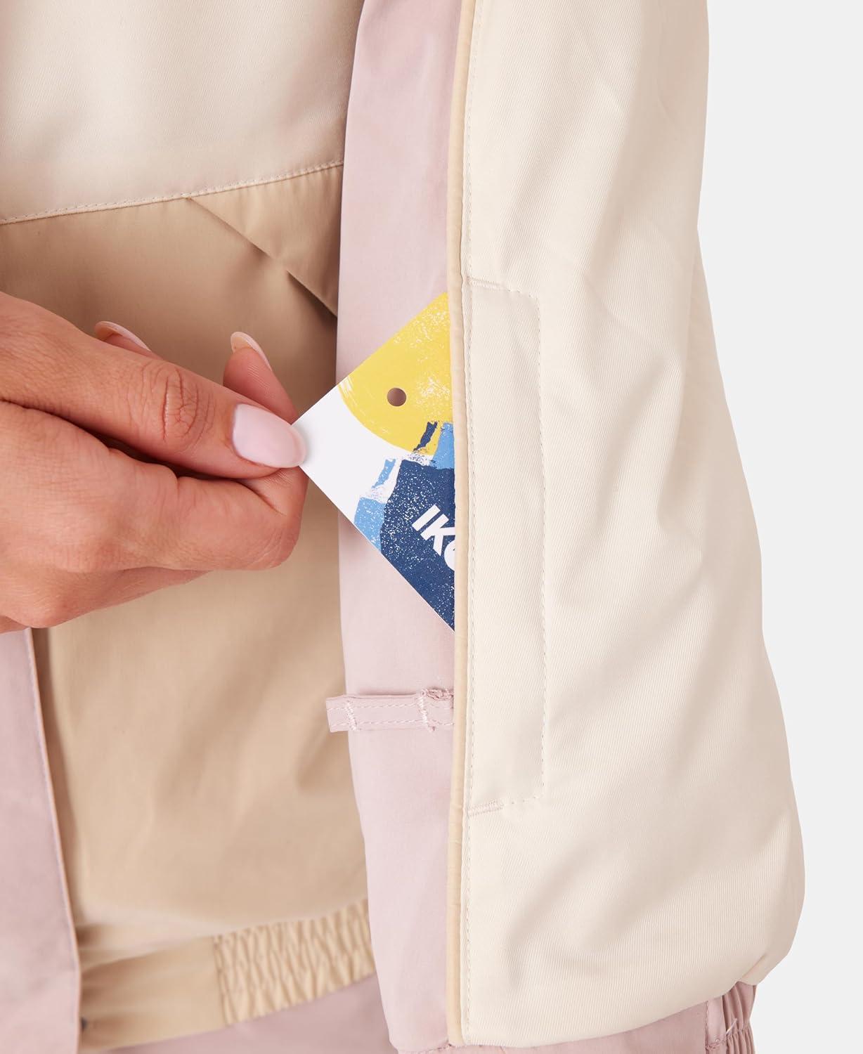 imageRoxy Womens High Ridge Hoodie Snowboard Jacket 10k Waterproof Insulated Ski JacketRose Combo