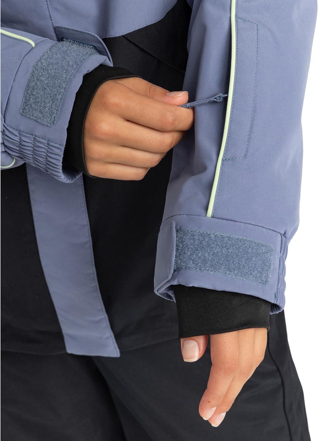 imageRoxy Womens High Ridge Hoodie Snowboard Jacket 10k Waterproof Insulated Ski JacketWild Wind