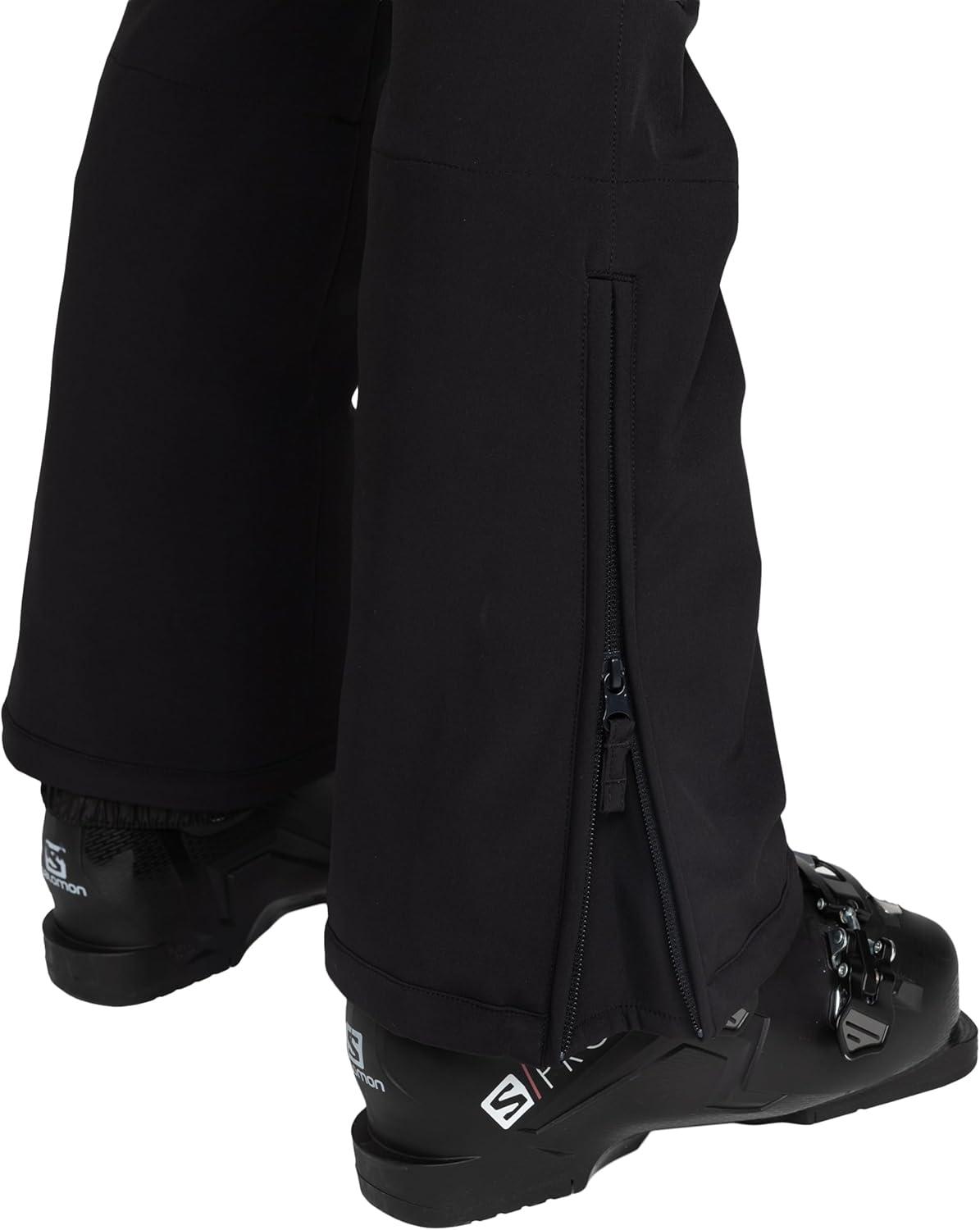 imageRoxy womens Summit Softshell Bib Pants 15k Waterproof Slim Fit Snow Bib Stretch Fabric Knee PaddingOnyx