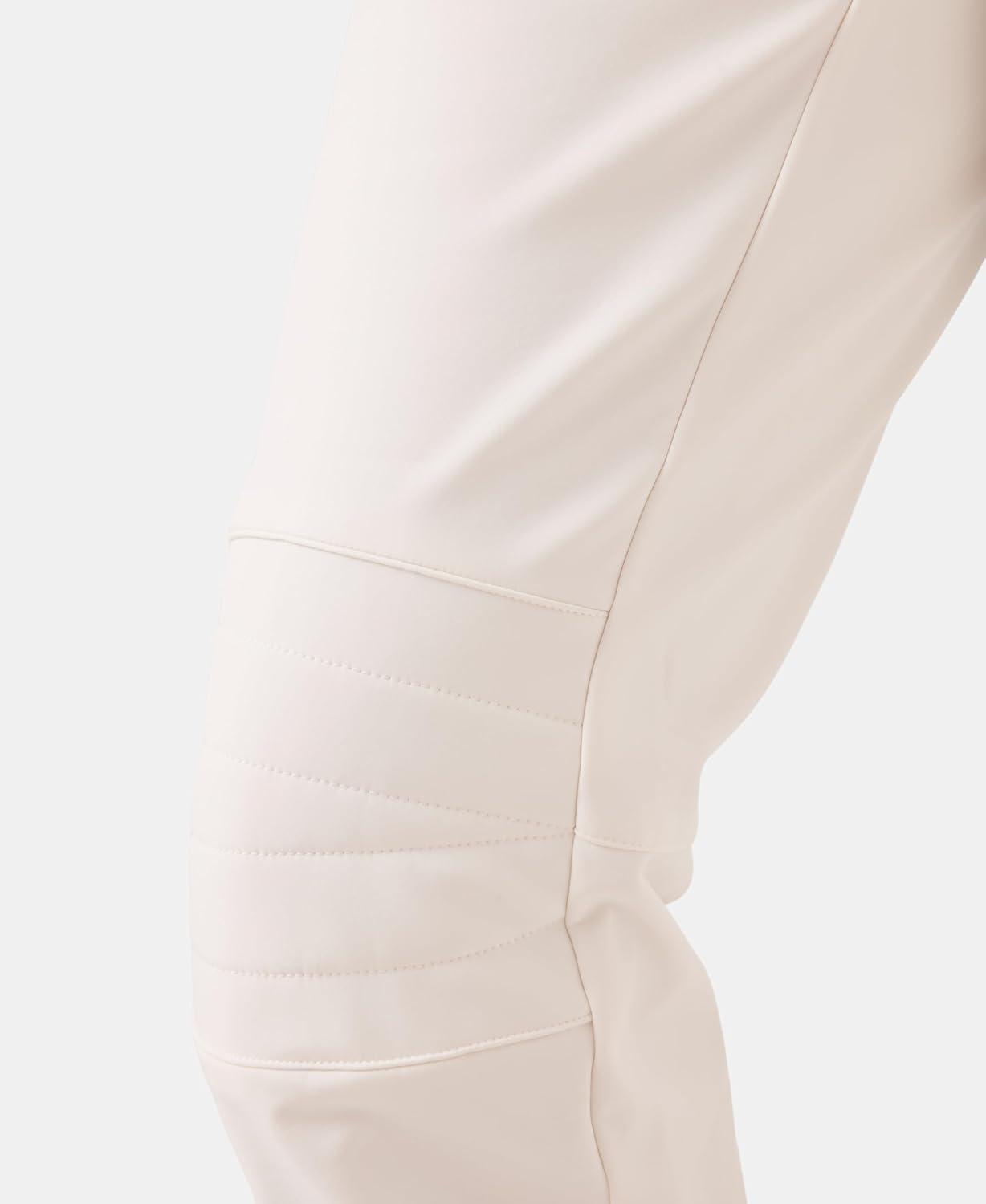 imageRoxy womens Summit Softshell Bib Pants 15k Waterproof Slim Fit Snow Bib Stretch Fabric Knee PaddingWhite