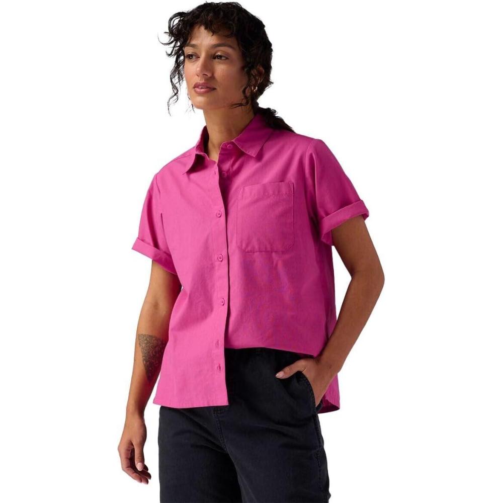 imageBackcountry Cotton ButtonUp  WomensRose Violet