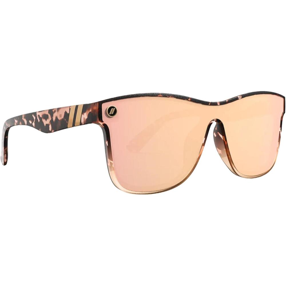 imageBlenders Eyewear Millenia X2 Polarized Sunglasses Flat Mirrored Lens 100 UV Protection For Men ampamp WomenLion Heart