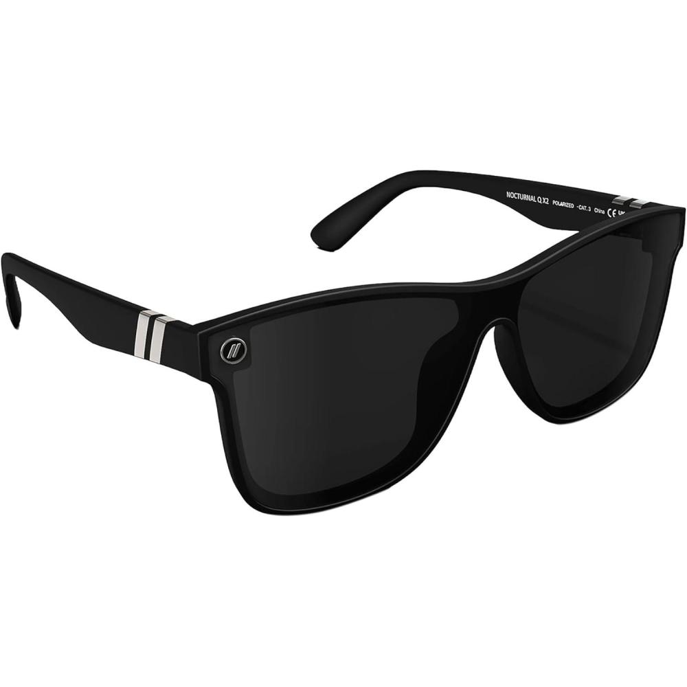 imageBlenders Eyewear Millenia X2 Polarized Sunglasses Flat Mirrored Lens 100 UV Protection For Men ampamp WomenNocturnal Q