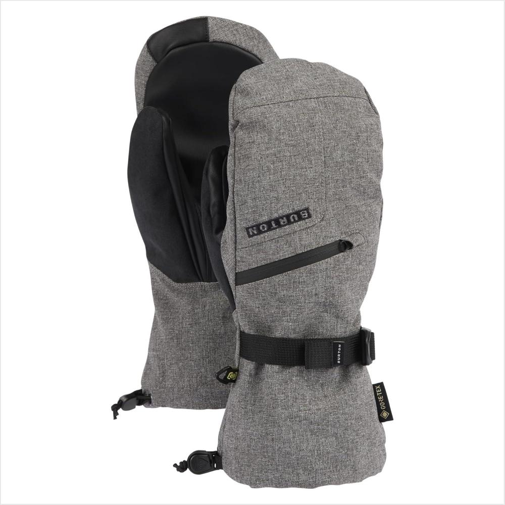 imageBurton Mens GoreTEX Insulated Mittens  Waterproof Winter Snowboard Mittens with Touch Screen Tech ampamp Removable LinerGray Heather