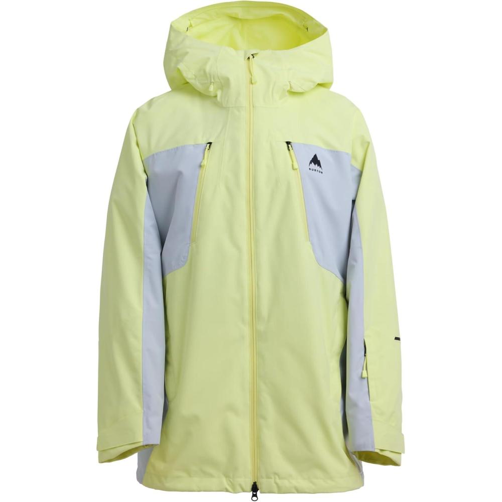 imageBurton Womens Reserve 2L 3in1 JacketGlow Yellow Green  Gray Cloud