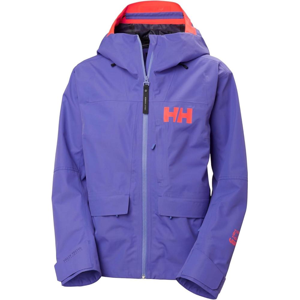 imageHellyHansen Emiko Short Shell Jacket for Women  Waterproof Breathable Coat Ideal for Skiing and Outdoor Adventures690 Ultra Violet