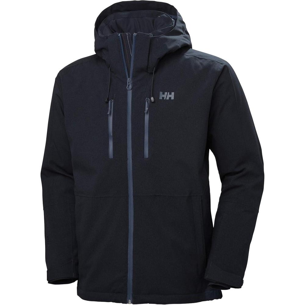 imageHellyHansen Juniper 30 Ski Jacket Waterproof Winter Jacket for Men Adjustable Hood597 Navy