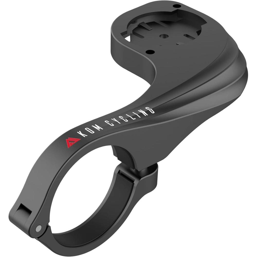 imageKOM Cycling Garmin Edge Bike Mount Red Compatible with Garmin Edge 20 25 500 520 530 800 810 820 1000 1030Black