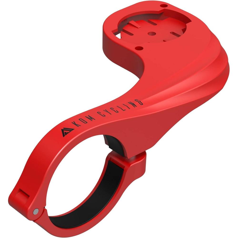 imageKOM Cycling Garmin Edge Bike Mount  Red Compatible with Garmin Edge 20 25 500 520 530 800 810 820 1000 1030Red