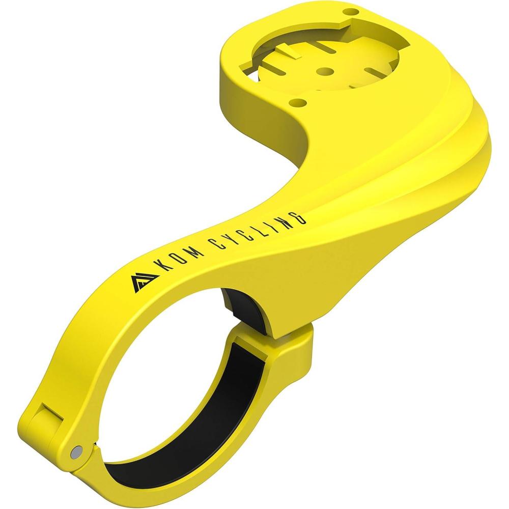 imageKOM Cycling Garmin Edge Bike Mount  Red Compatible with Garmin Edge 20 25 500 520 530 800 810 820 1000 1030Yellow