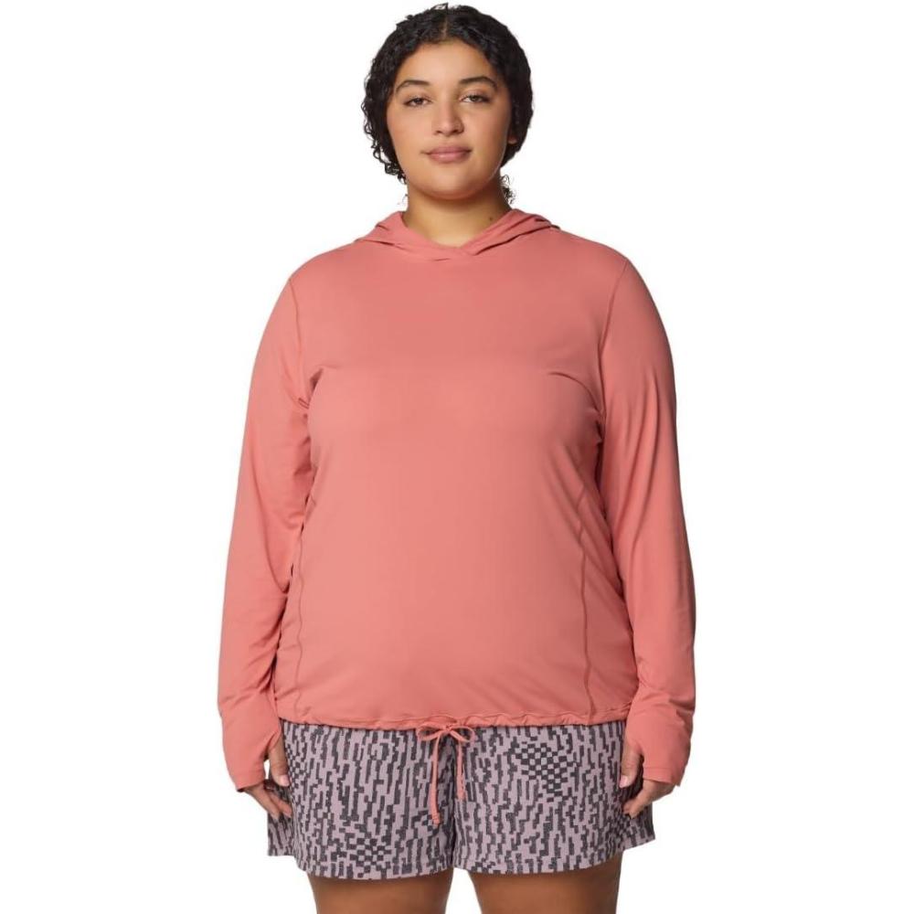 imageMountain Hardwear Womens Crater Lake Long Sleeve Hoody for Hiking Camping Backpacking and Casual WearFleurs