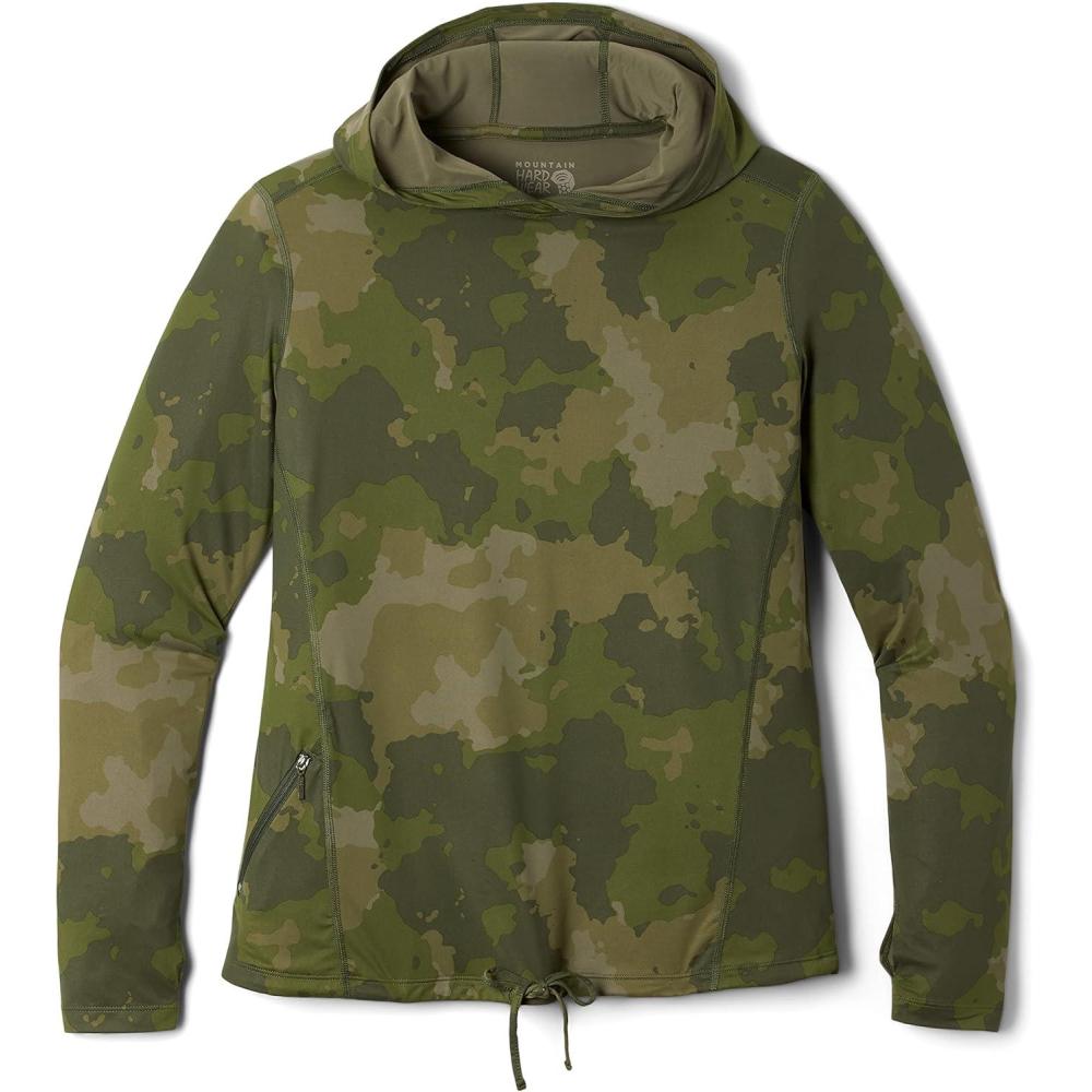 imageMountain Hardwear Womens Crater Lake Long Sleeve Hoody for Hiking Camping Backpacking and Casual WearPalisades Geo Print